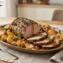 Rôti de porc et pommes de terre au four
