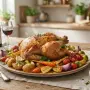 Poulet rôti et ses légumes de saison
