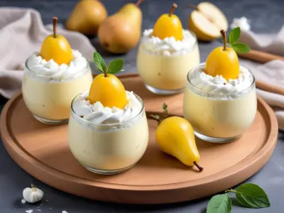 Verrines de Mousse de Gorgonzola et Poire