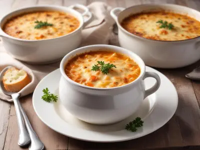 Soupe à l'oignon gratinée