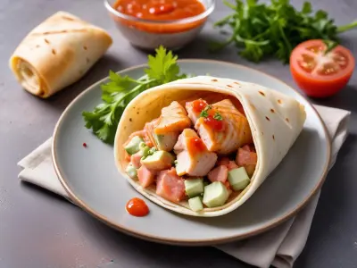 Wrap au Poisson Pané et Sauce Tartare