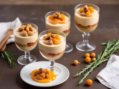 Verrine de mousse de foie gras et compotée d'oignons