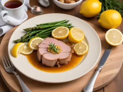 Filet de porc mariné au citron et romarin