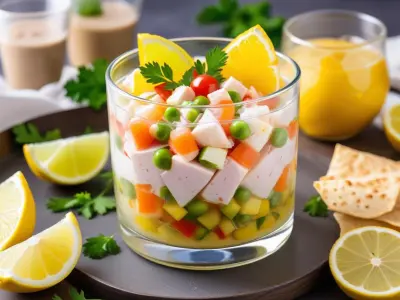 Verrine de ceviche de daurade au citron vert