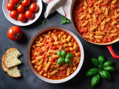 One Pot Pâtes au Thon et Tomates