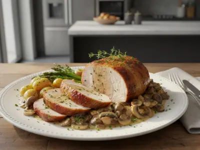 Rôti de Porc de 1,2kg Fondant aux Champignons au Cookeo