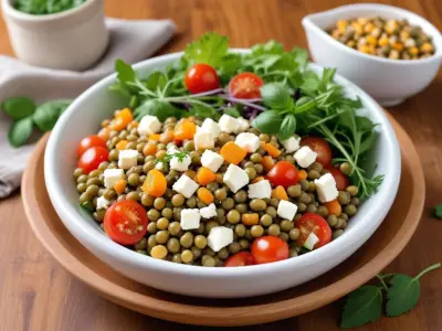 Salade de lentilles fraîche à la feta