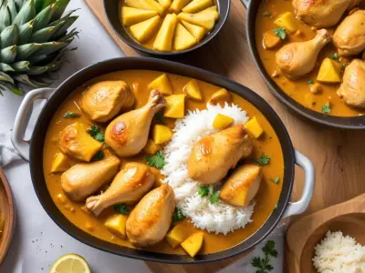 One Pot Poulet Coco-Ananas au Curry Doux
