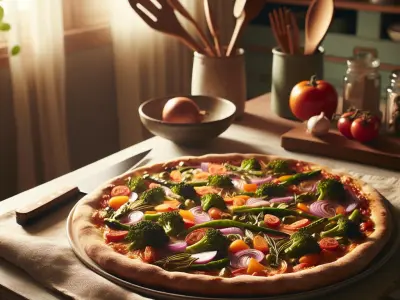 Pizza Maison aux Légumes de Saison
