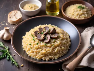 Risotto aux champignons sauvages et huile de truffe
