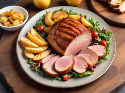 Rôti de Porc Dominical aux Pommes de Terre et Salade Croquante