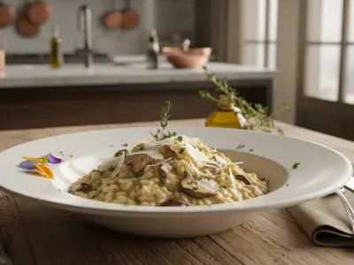 Risotto Crémeux aux Champignons et Parmesan