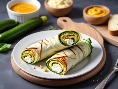 Wrap à la Courgette Grillée et Fromage de Chèvre