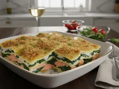 Lasagnes Crémeuses au Saumon et Épinards