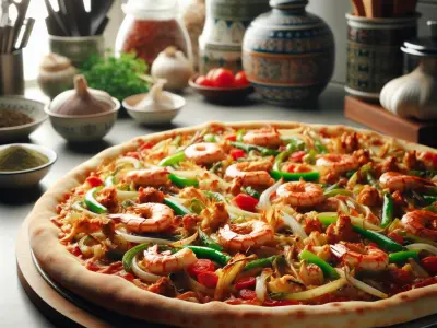 Pizza Orientale végétarienne
