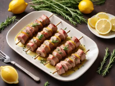 Brochettes de Porc aux Herbes de Provence et Citron