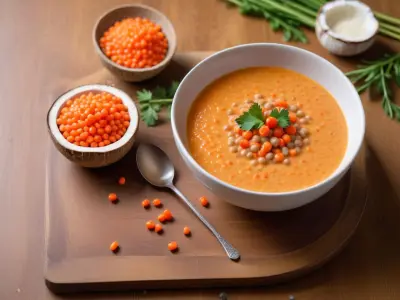 Dahl de Lentilles Corail au Lait de Coco