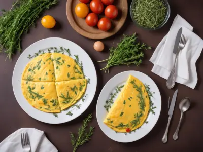 Omelette aux herbes de printemps