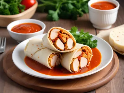 Wrap au Poulet au Paprika et Sauce Ail-Ciboulette