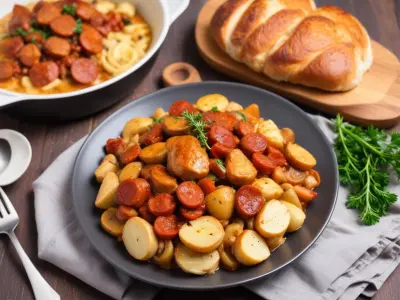 Sauté de Poulet au Chorizo et Champignons Crémés (Version Cookeola)