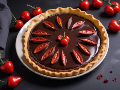 Tartelette au Chocolat Noir et Piment d'Espelette