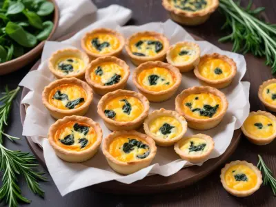 Mini quiches aux épinards et chèvre