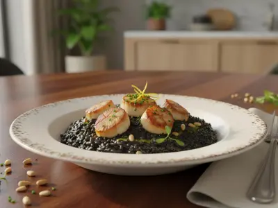 Risotto Noir aux Noix de Saint-Jacques