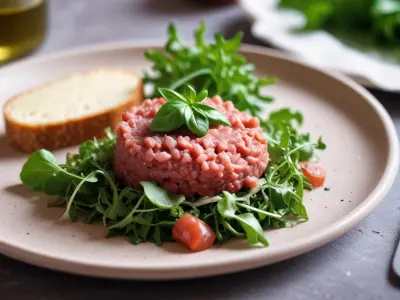 Tartare de bœuf à l’italienne, parmesan et roquette