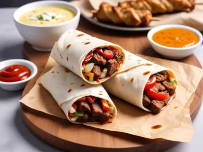 Wrap au Bœuf Façon Kebab et Sauce Blanche