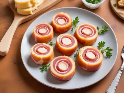 Roulés de jambon cru au fromage frais