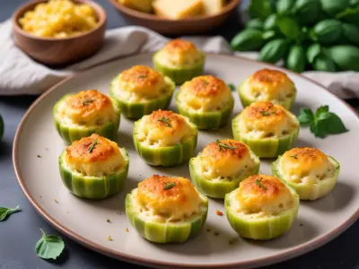 Bouchées de courgettes farcies au fromage