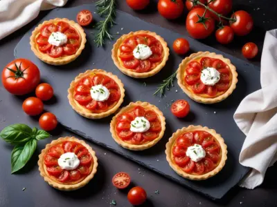 Mini tartelettes aux tomates confites et chèvre frais