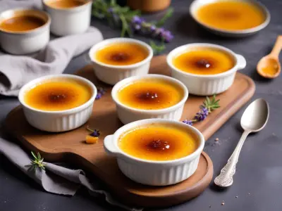 Crème brûlée à la lavande et caramel au beurre salé