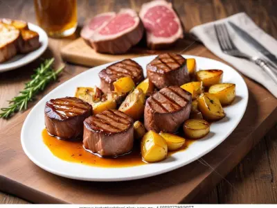 Brochettes de Filet Mignon de Porc au Miel et Moutarde à l'Ancienne