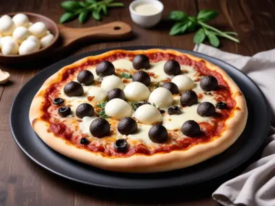 Pizza Truffe Noire, Mozzarella et Champignons