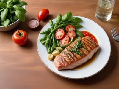 Rouget grillé à l’ail et basilic