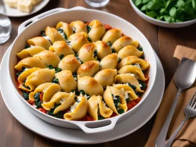 Conchiglioni farcis aux épinards et ricotta