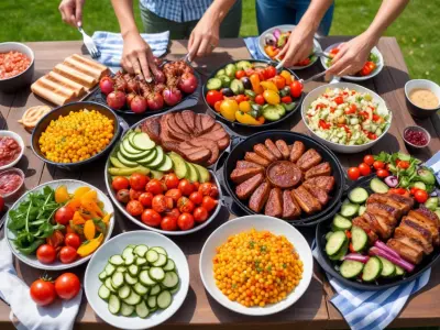 Barbecue Estival : Grillades, Salades et Légumes