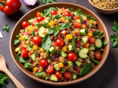 Salade de quinoa aux légumes printaniers