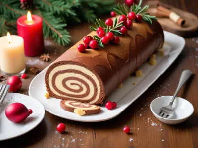 Bûche de Noël roulée