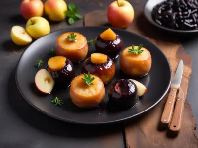 Bouchées au boudin noir et pomme caramélisée