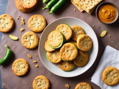 Cookies salés courgette, curry et fromage