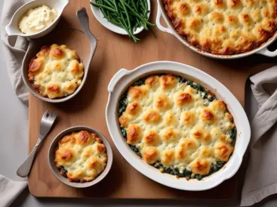 Gratin de haricots blancs, épinards et ricotta