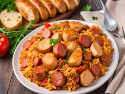 Jambalaya de Poulet et Saucisse