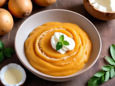 Purée de patates douces et coco