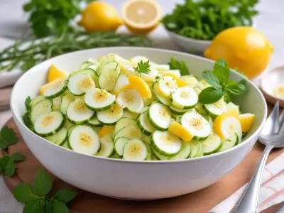 Salade de Concombre Rafraîchissante à la Crème d'Aneth et Citron