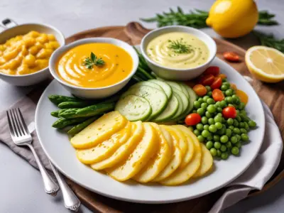Légumes rôtis au four et sauce yaourt citronnée