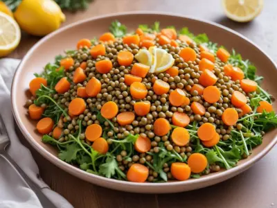 Salade de Lentilles aux Carottes Râpées et Vinaigrette au Citron