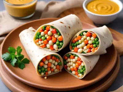 Wrap aux Pois Chiches Rôtis et Sauce Tahini