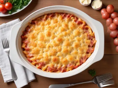 Gratin de Pâtes Express au Jambon